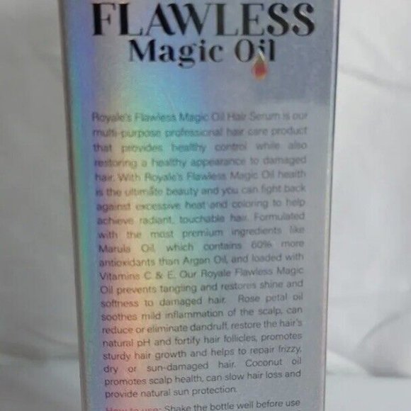 ROYALE HAIR SERUM FLAWLESS MAGIC OIL- COCONUT & ROSE PETAL & MARULA OILS-KERATIN - Picture 5 of 5